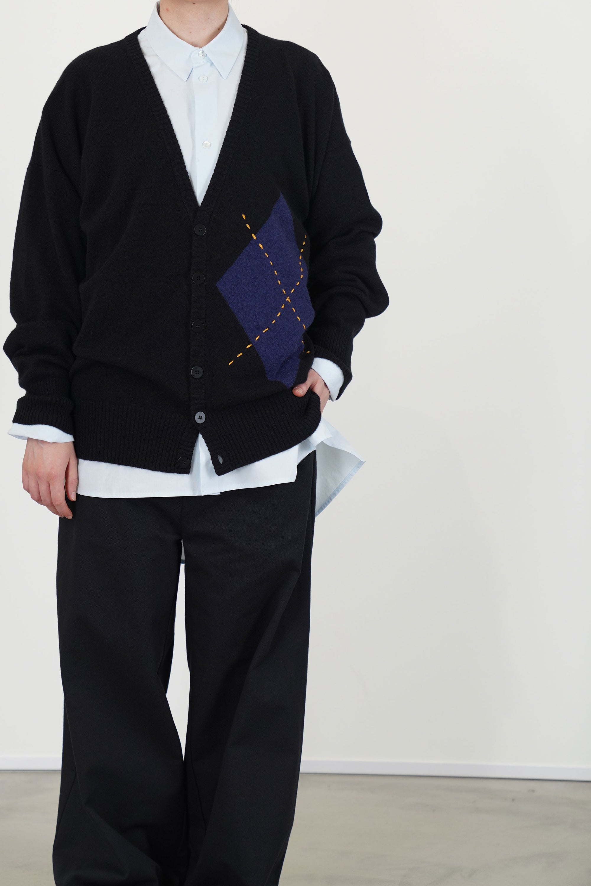 long cardigan cashmere black