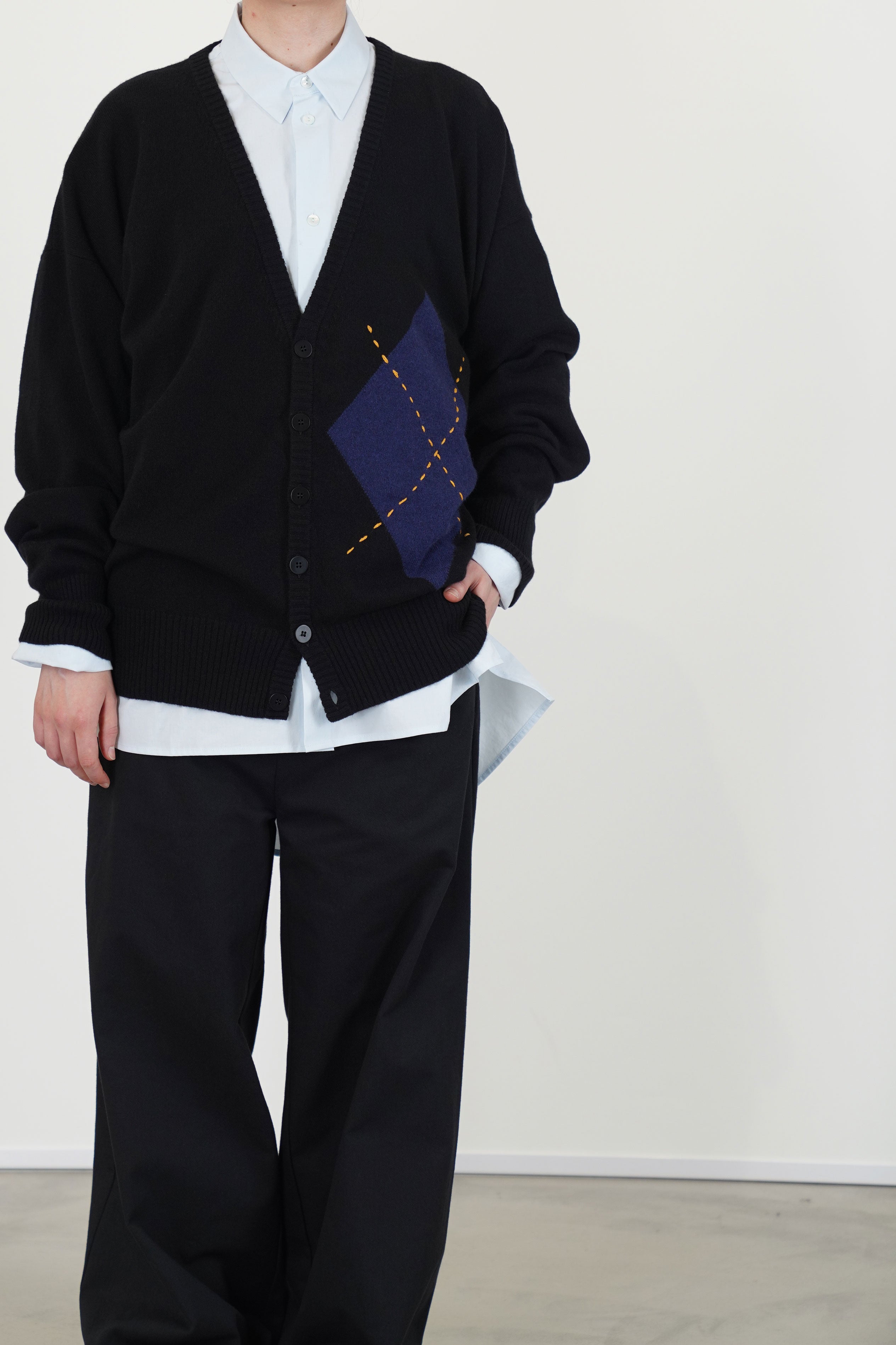 long cardigan cashmere black