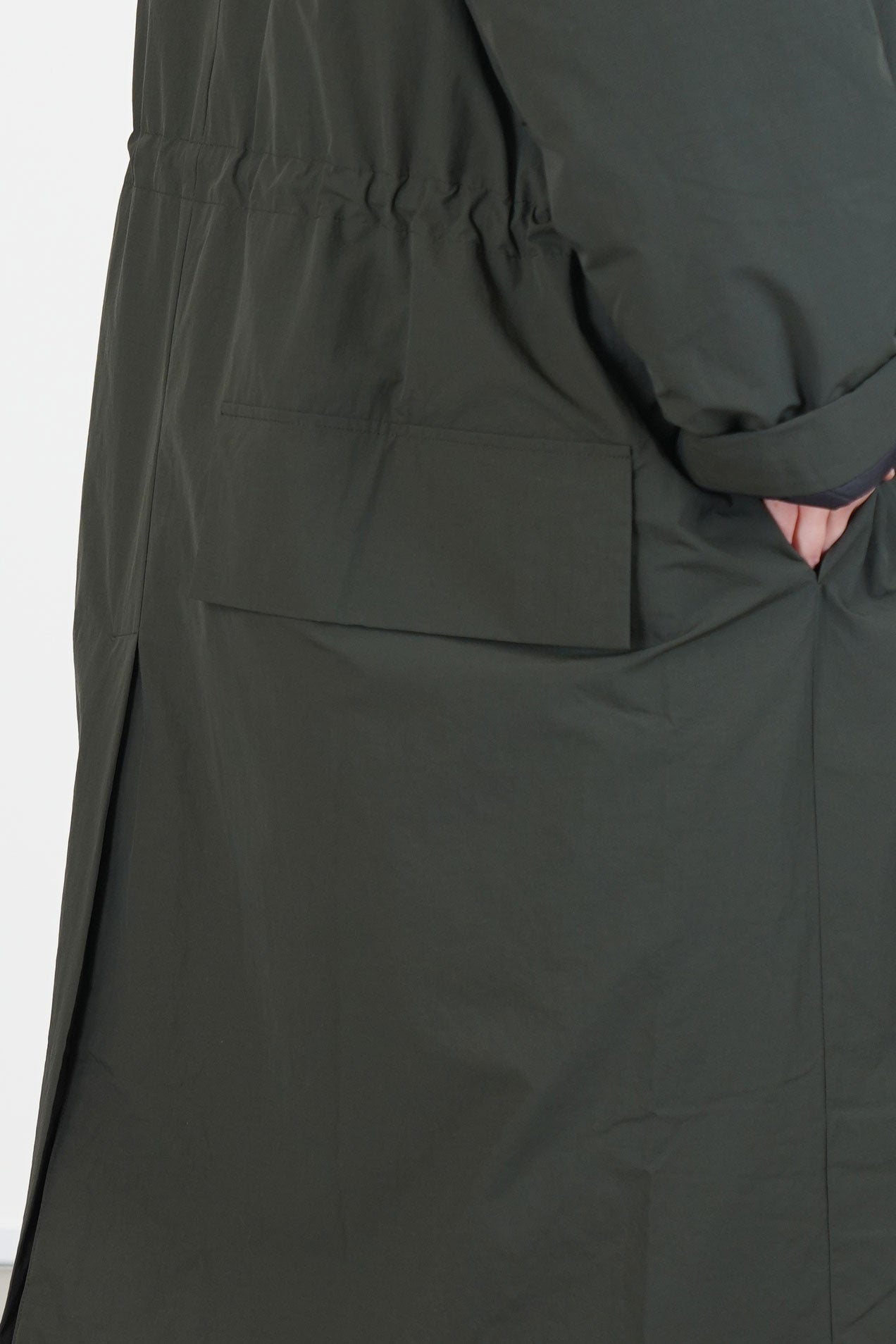 long hooded parka green