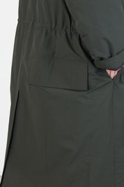 long hooded parka green