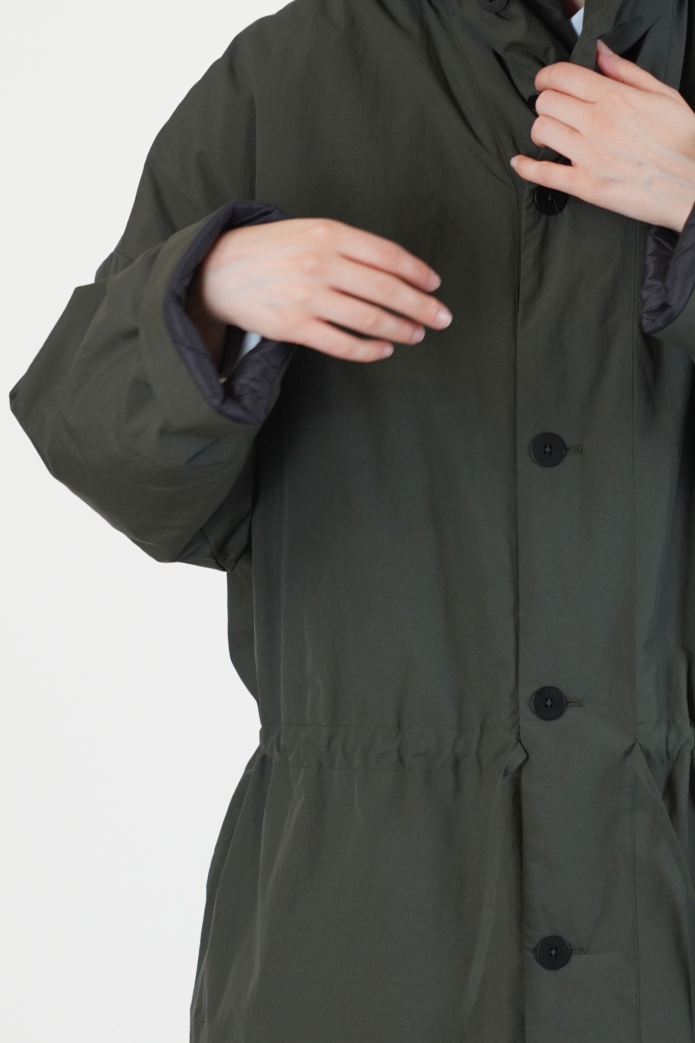 long hooded parka green