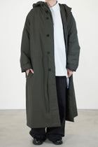 long hooded parka green