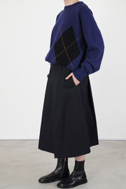 pleated skirt black