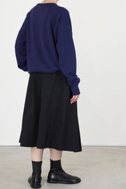 pleated skirt black
