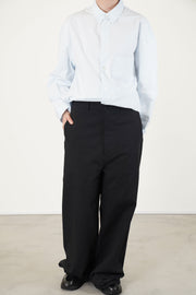 wide leg long pants black