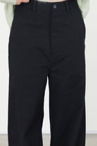 wide leg long pants black