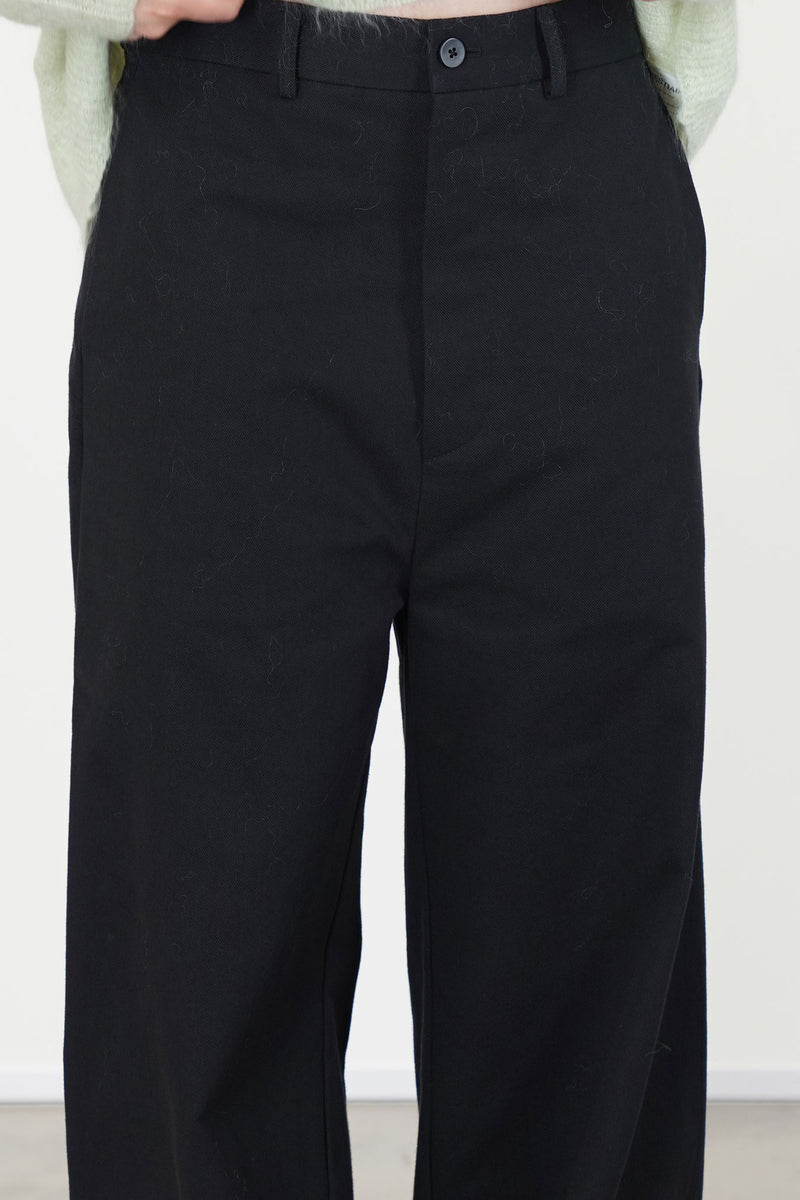 wide leg long pants black