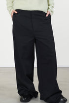 wide leg long pants black