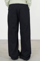 wide leg long pants black