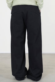 wide leg long pants black