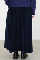 wrap skirt corduroy blue