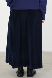 wrap skirt corduroy blue