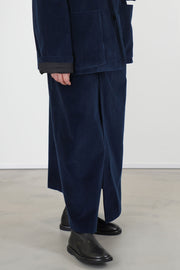 wrap skirt corduroy blue