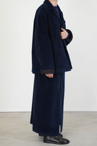 wrap skirt corduroy blue