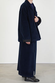 wrap skirt corduroy blue