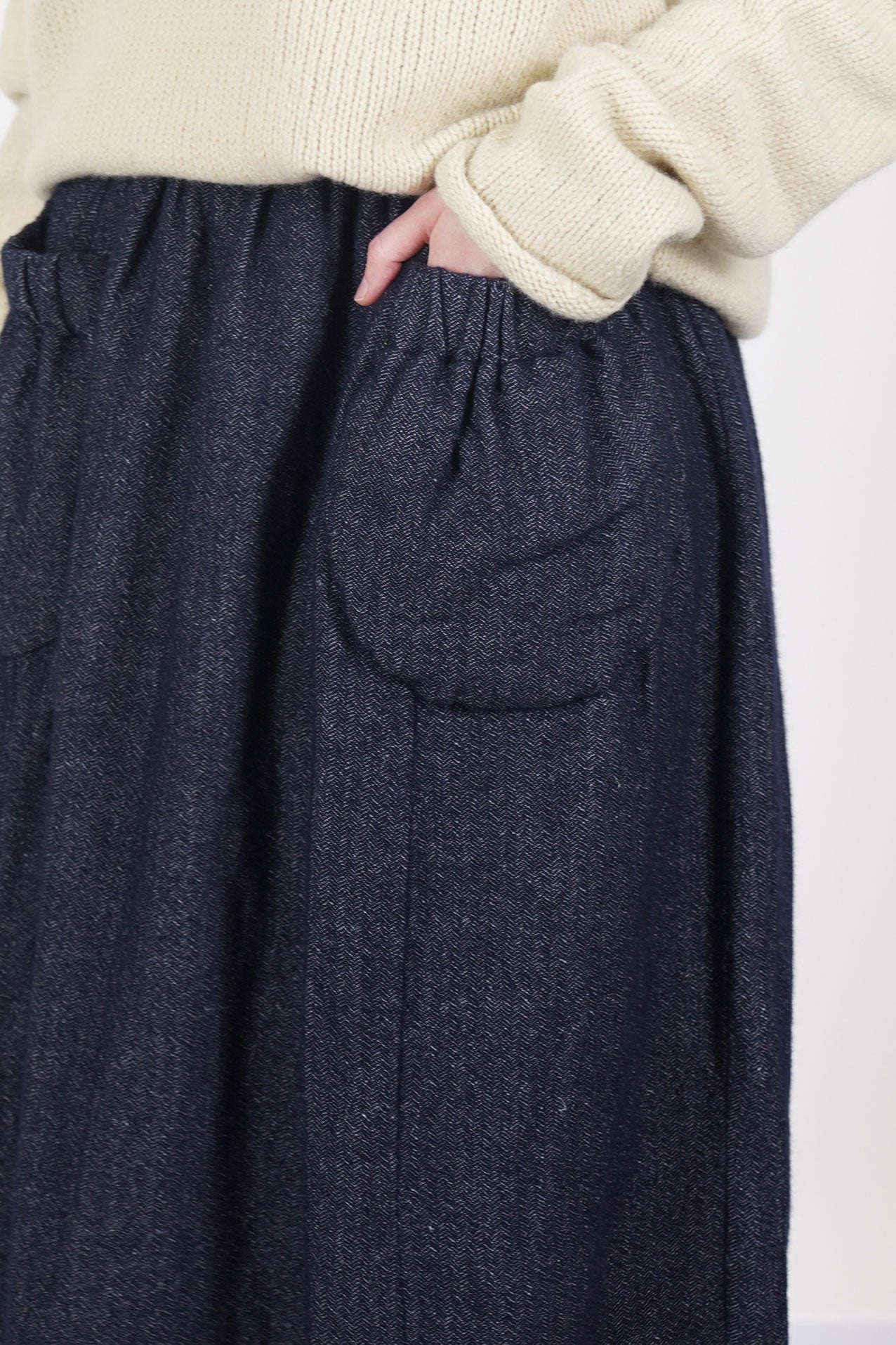 long ghost skirt indigo orfj007