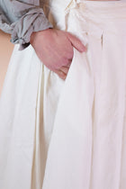 cotton and linen bowling skirt off-white 22fj175