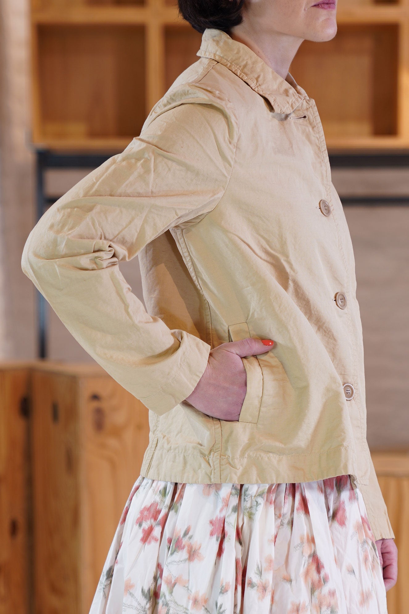 casey casey pwet jacket beige 22fv230 | carrousel the store