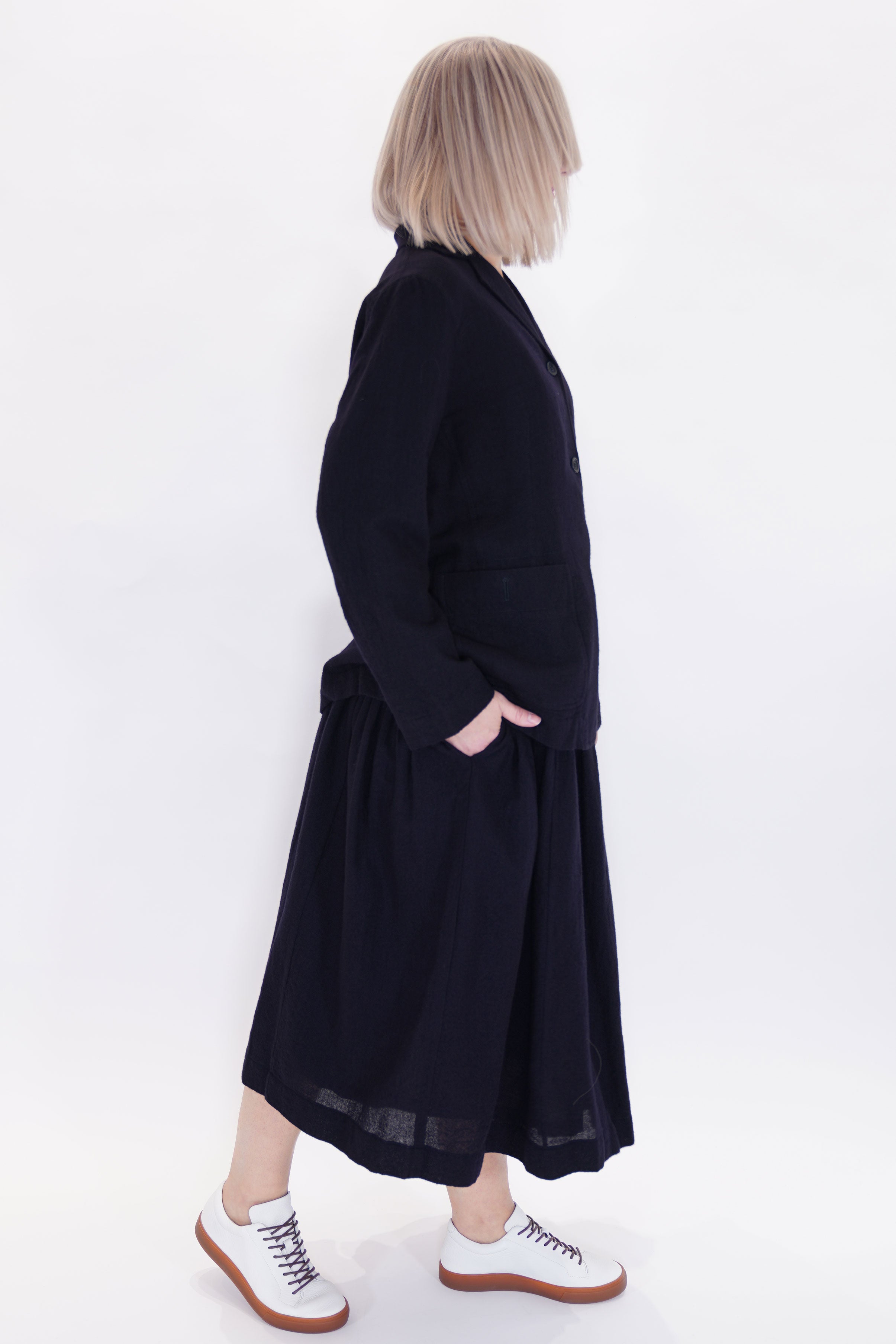 casey casey val jacket wool navy 23fv253 | carrousel the store