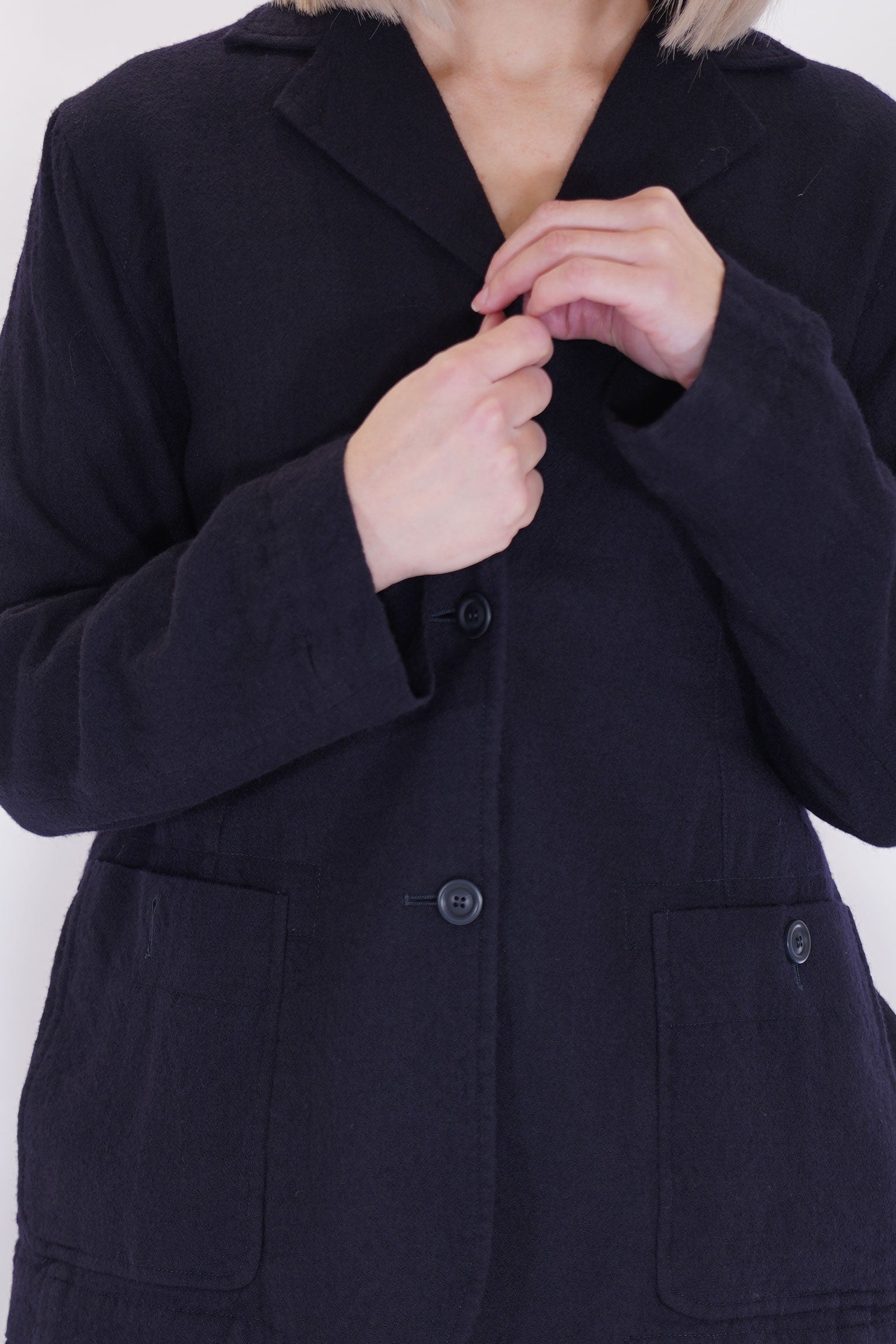 casey casey val jacket wool navy 23fv253 | carrousel the store