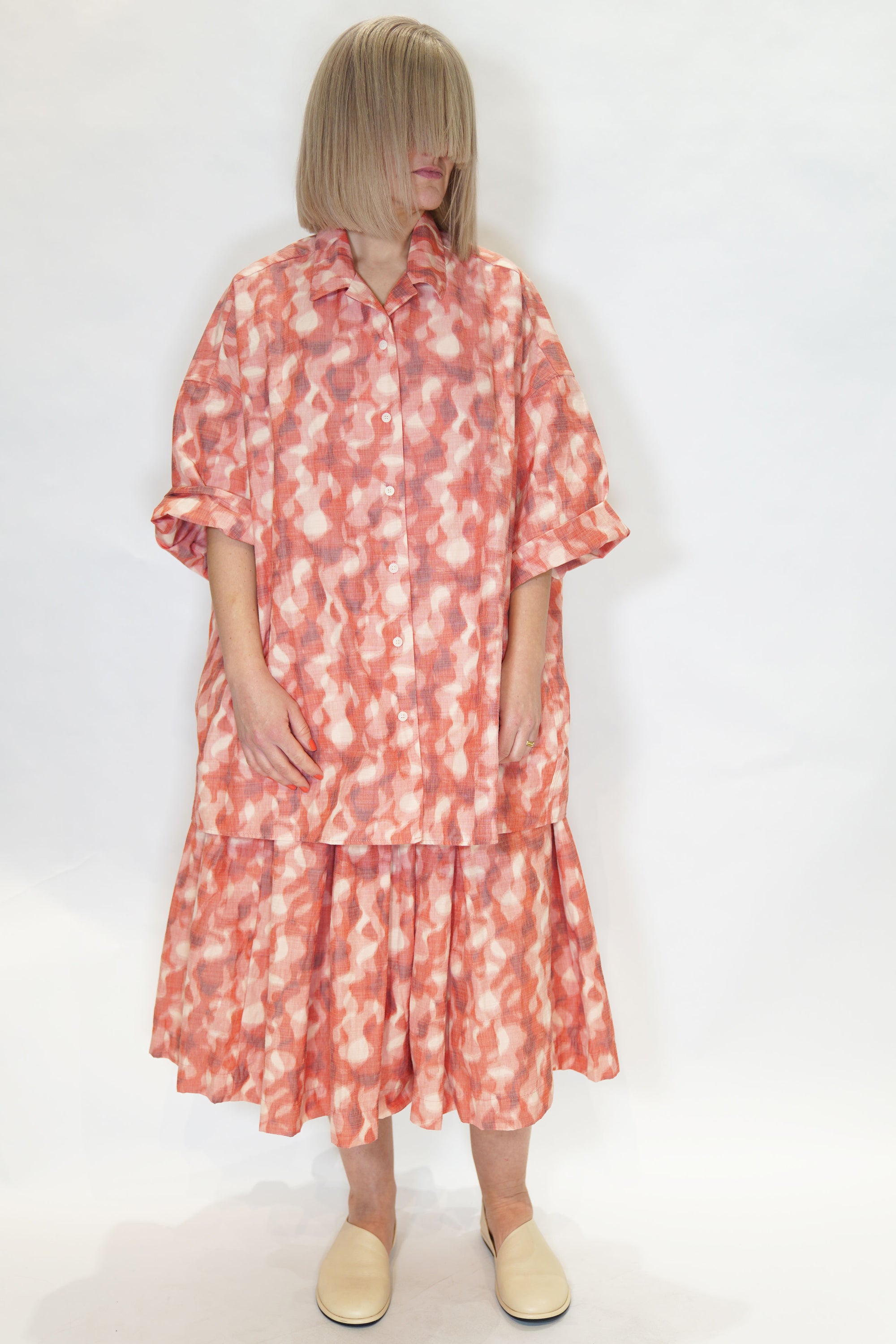 april shirt ikat coral 24fc374