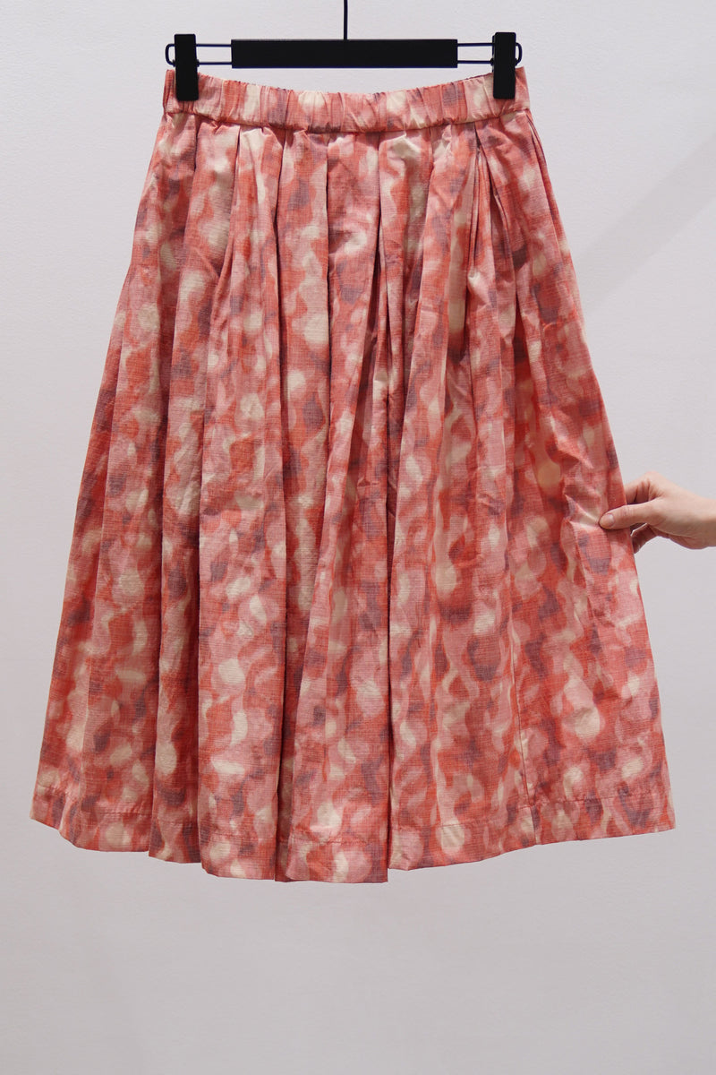 double rideaux skirt ikat coral