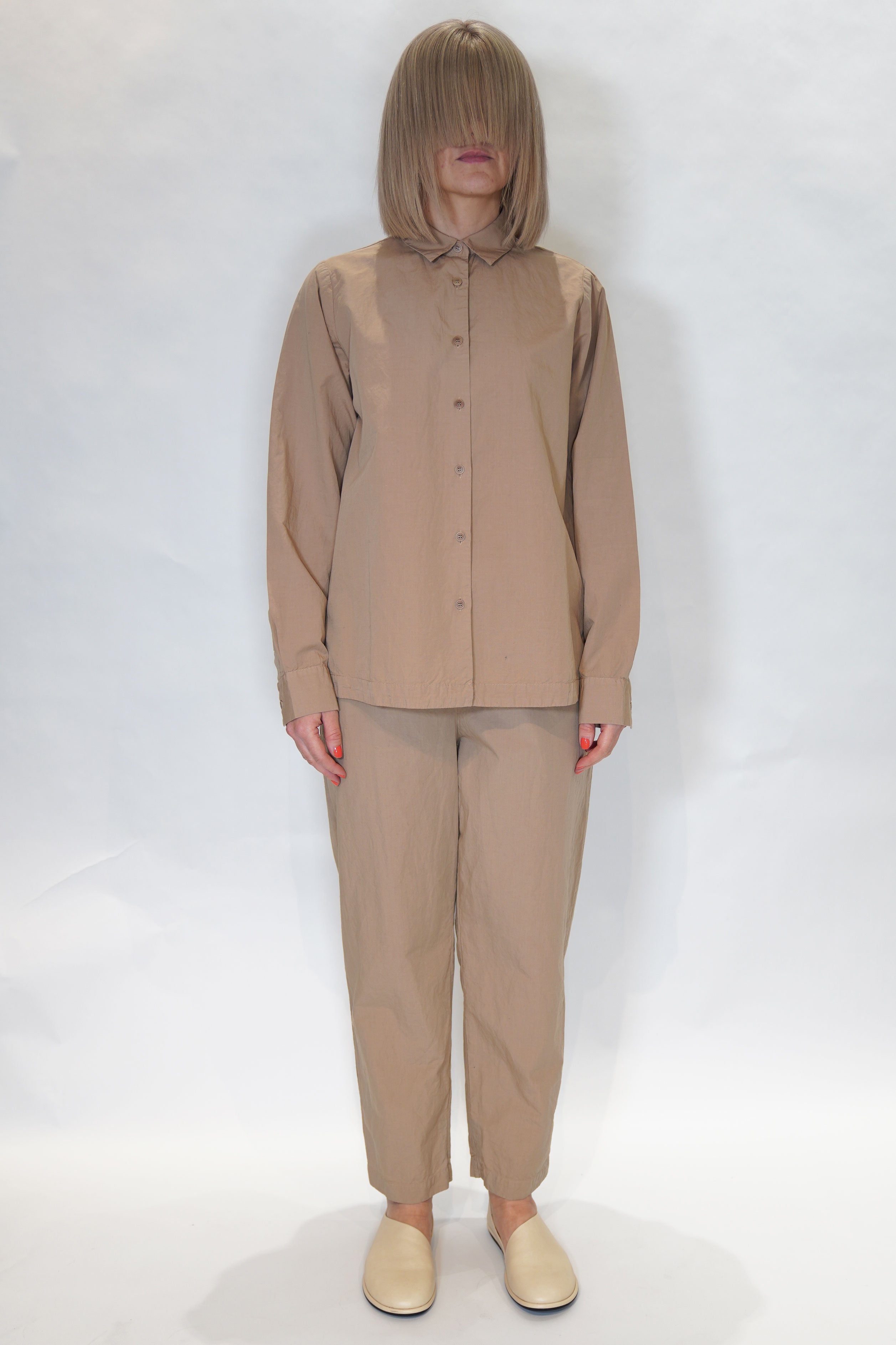 casey casey cotton linen alix shirt sand 24fc375 | carrousel the store