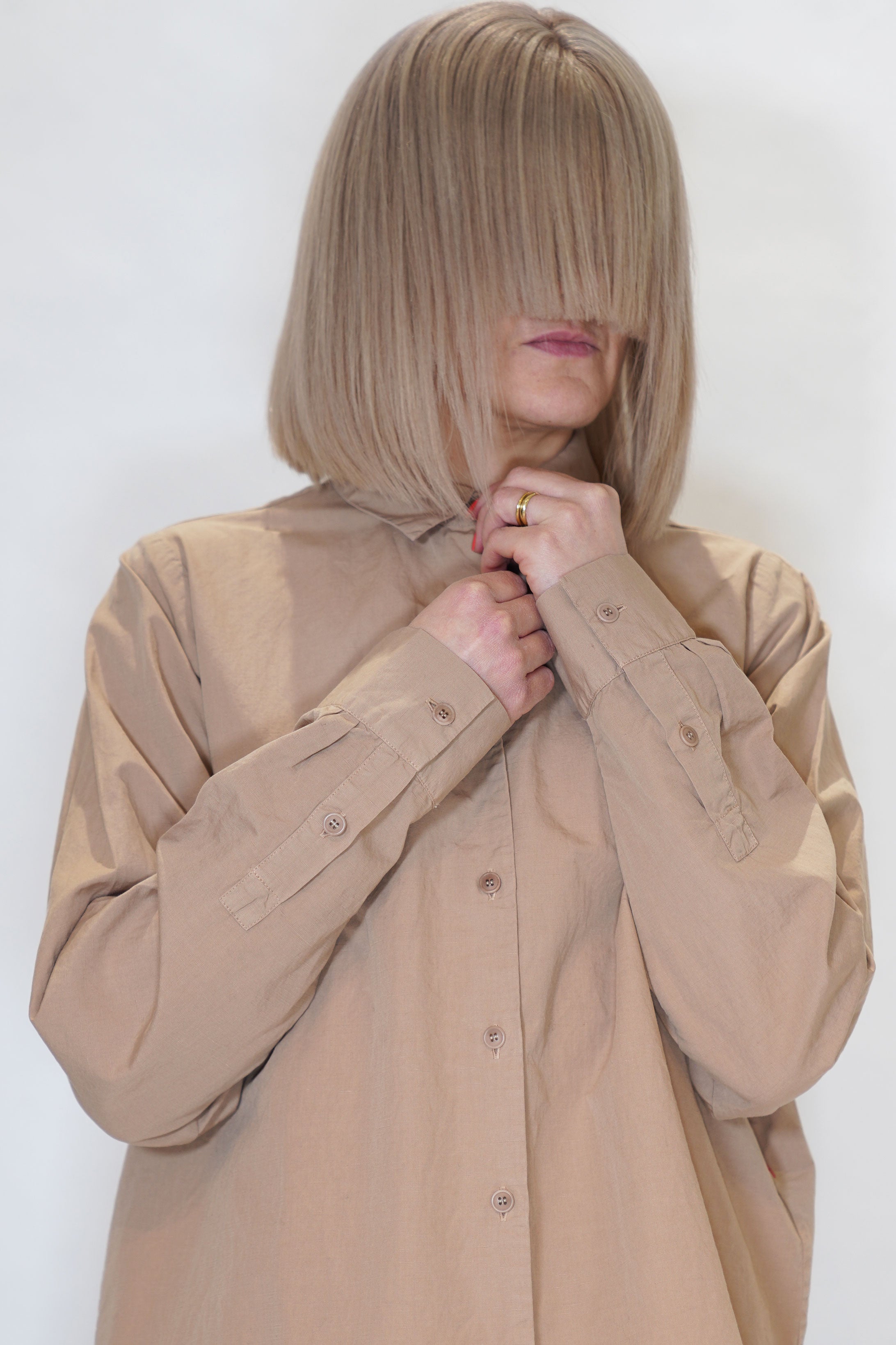 casey casey cotton linen alix shirt sand 24fc375 | carrousel the store