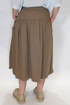 cotton linen up up skirt olive 24fj194