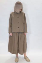 cotton linen up up skirt olive 24fj194