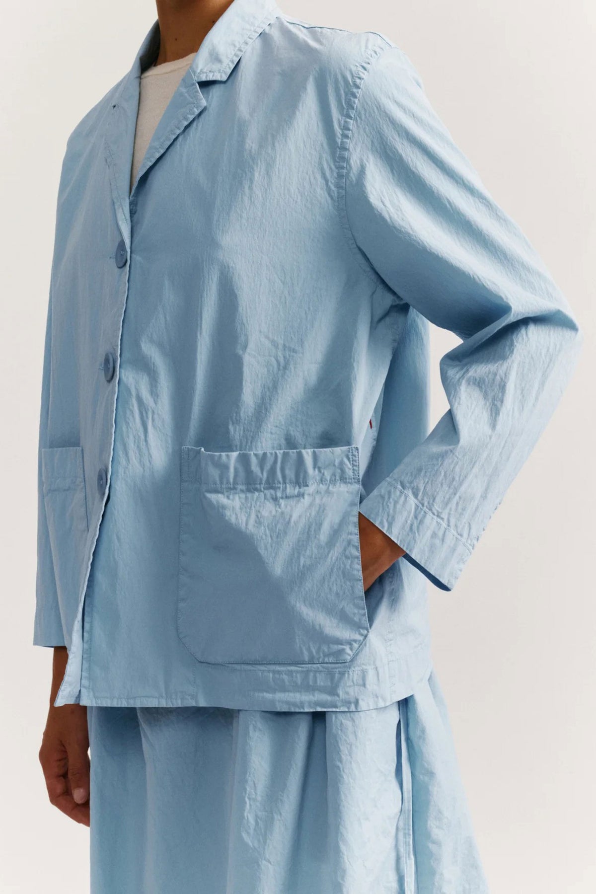 casey casey workwear puddy jacket sky blue 24fv262 | carrousel the 