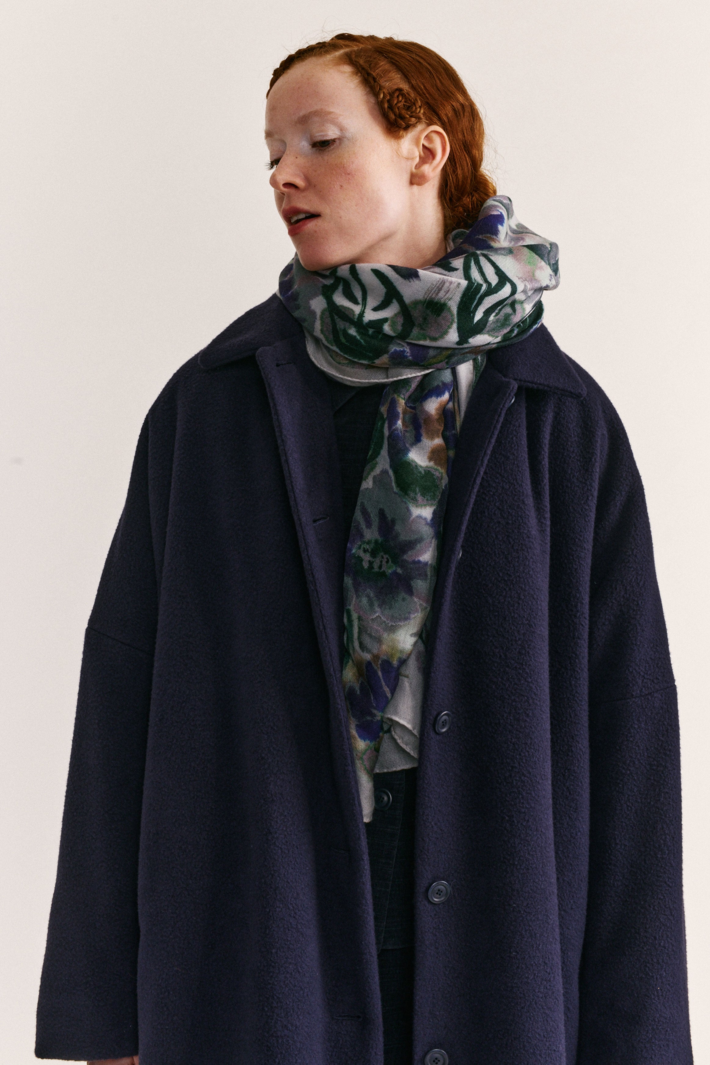 square scarf wool blues 25a79