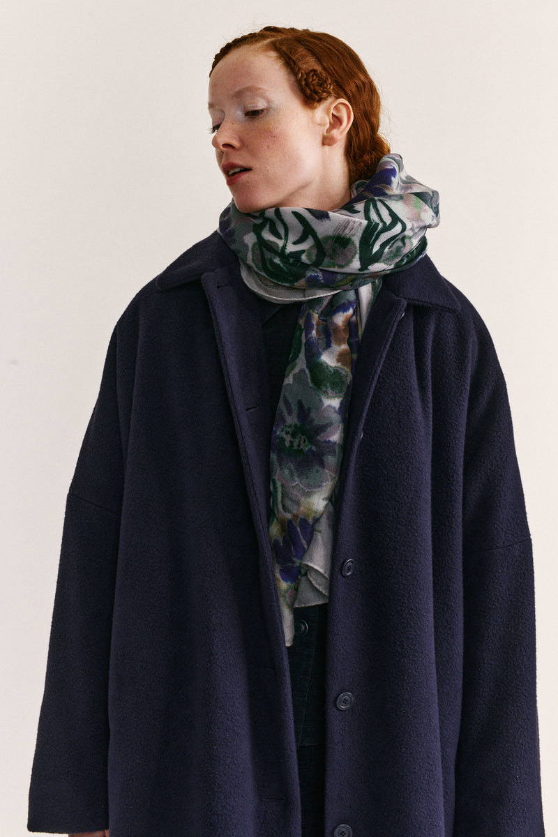 square scarf wool blues 25a79