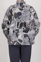 back view of casey casey manon shirt greys print, minimalist slow fashion design