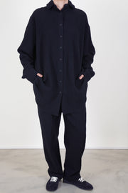 woolen tippy shirt navy 25fc414