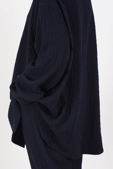 woolen tippy shirt navy 25fc414