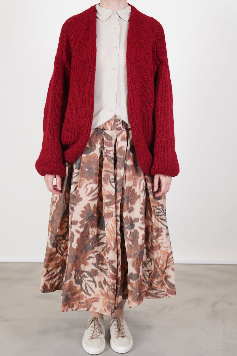 short cardigan woolen red 25fk029