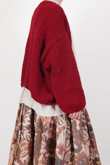 short cardigan woolen red 25fk029