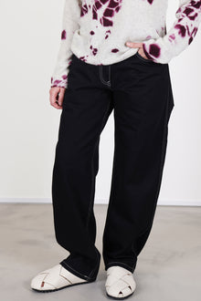casey casey paulo pant denim black high rise jeans crafted in pure cotton denim material. 