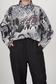 casey casey long chasse pants dark brown and manon shirt dark greys a slow fashion minimalist style