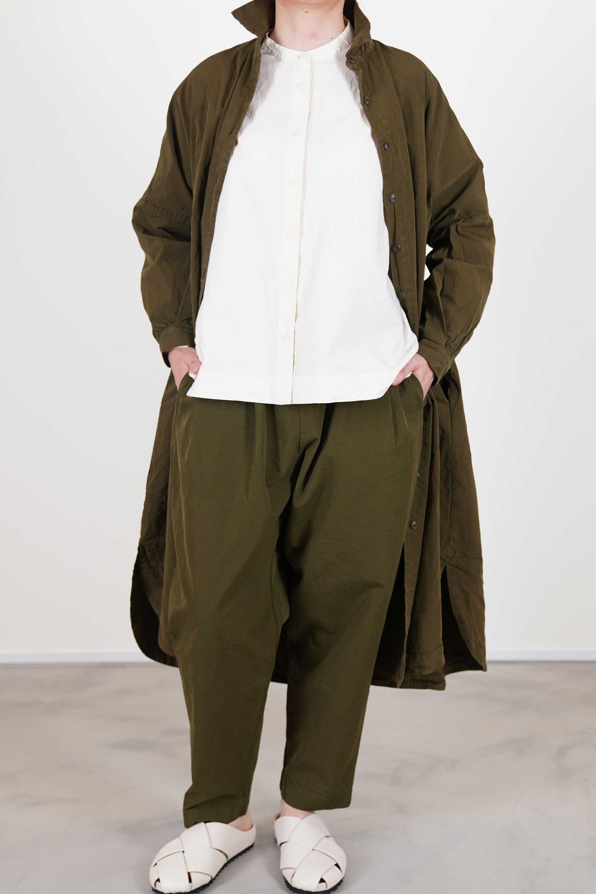 casey casey tippy pant green lake worn with matching yuki shrt dress