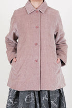 casey casey soleil jacket velvet dusty pink crafted in a uniquely textured velvet with a dry, brushed hand and a subtle, irregular surface. 
