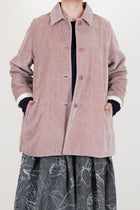 casey casey soleil jacket velvet dusty pink featuring a clean and structured silhouette, front button opening and slash pockets.