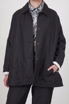 casey casey sunny bab jacket dark brown crafted in a soft and warm linen-virgin wool blend and fully cotton lined. 