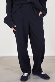 woolen fabi pants navy