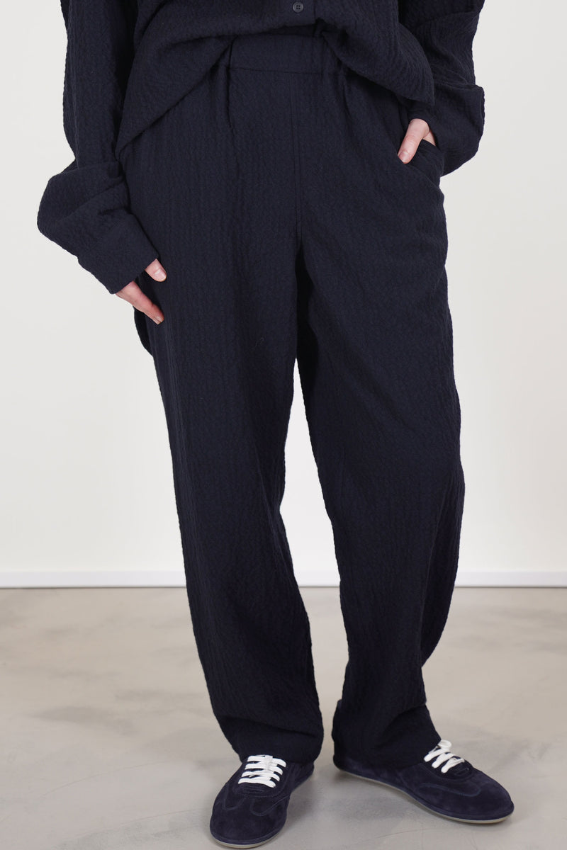 woolen fabi pants navy 25hp290