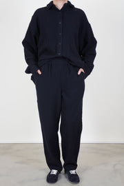 woolen fabi pants navy