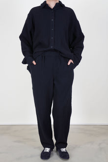 woolen fabi pants navy 25hp290