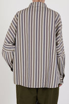 back view of casey casey waga shirt as is n°4 relaxed and loose fit, long sleeves with button details at the cuffs