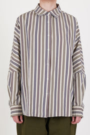 casey casey waga shirt as is n°4 crafted in paper cotton fabric with stripe details.